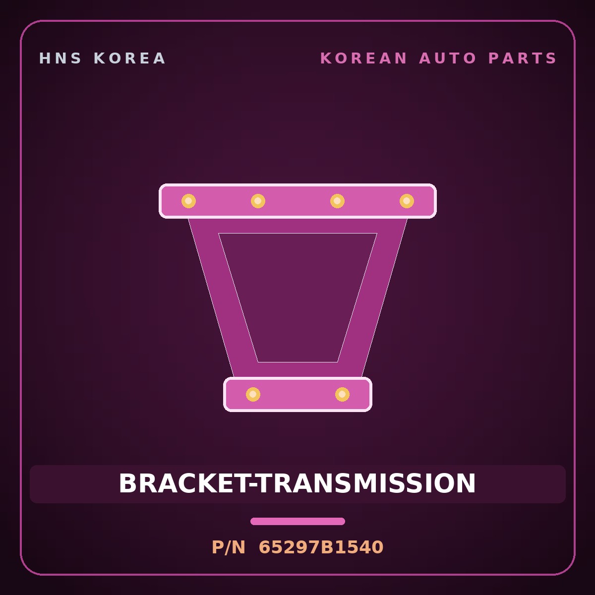 Genuine Mobis BRACKET-TRANSMISSION 65297B1540 for G80 2014 HNS Parts Korea