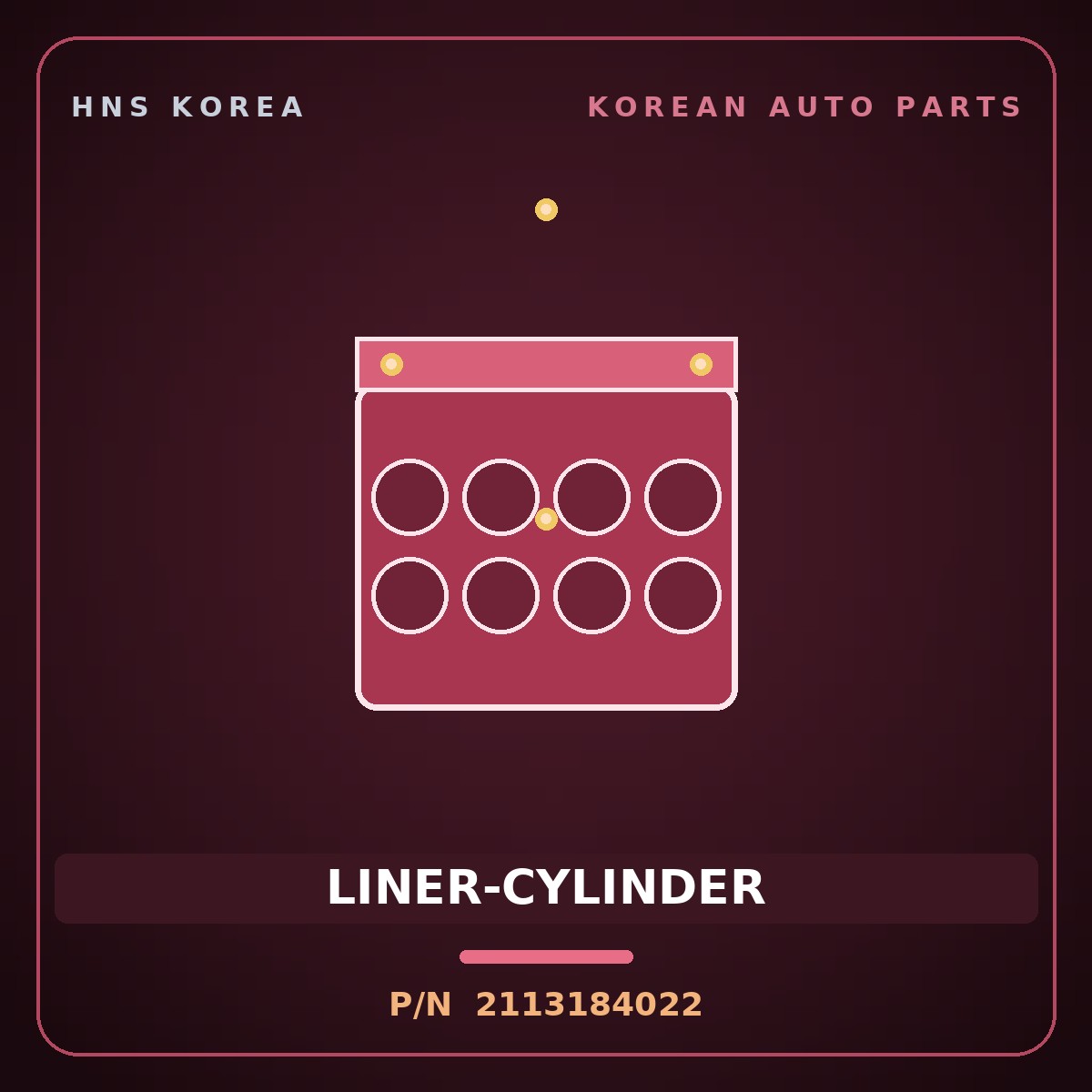 Genuine Mobis LINER-CYLINDER 2113184022 for 18-Ton Tractor 2000 HNS Parts Korea