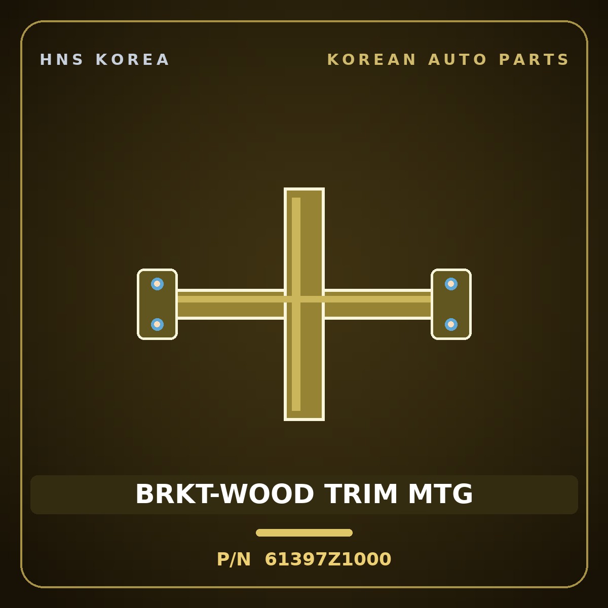 Genuine Mobis BRKT-WOOD TRIM MTG 61397Z1000 for ST1 2023 HNS Parts Korea