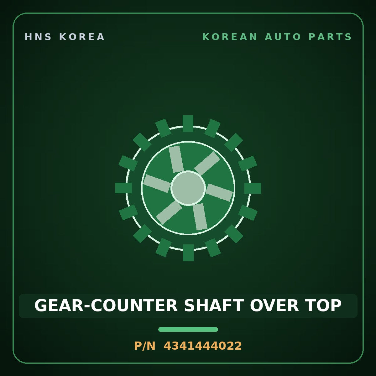 Genuine Mobis GEAR-COUNTER SHAFT OVER TOP 4341444022 for Grace 1995 HNS Parts Korea