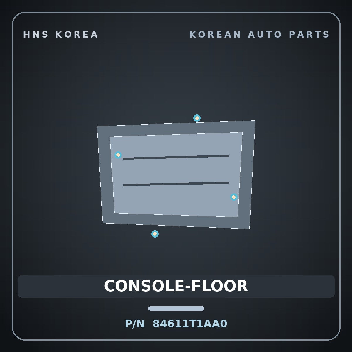 Genuine Mobis CONSOLE-FLOOR 84611T1AA0 for G80 2023 HNS Parts Korea