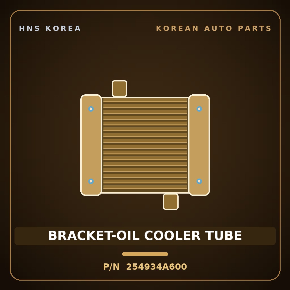 Genuine Mobis BRACKET-OIL COOLER TUBE 254934A600 for Grand Starex 1997 HNS Parts Korea