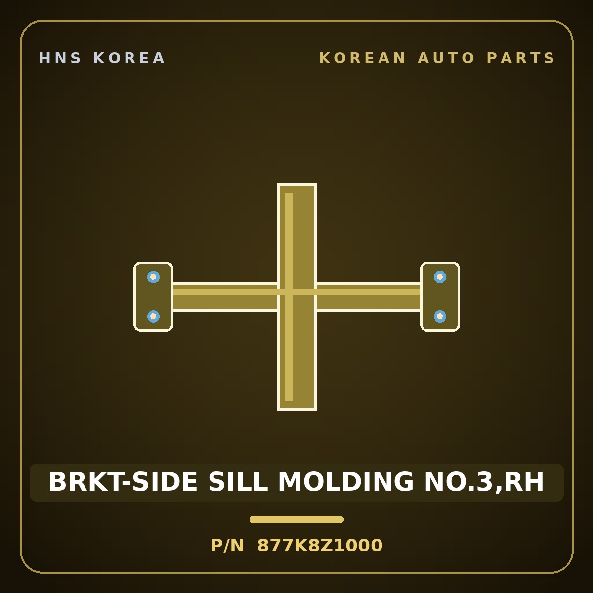 Genuine Mobis BRKT-SIDE SILL MOLDING NO.3,RH 877K8Z1000 for ST1 2023 HNS Parts Korea