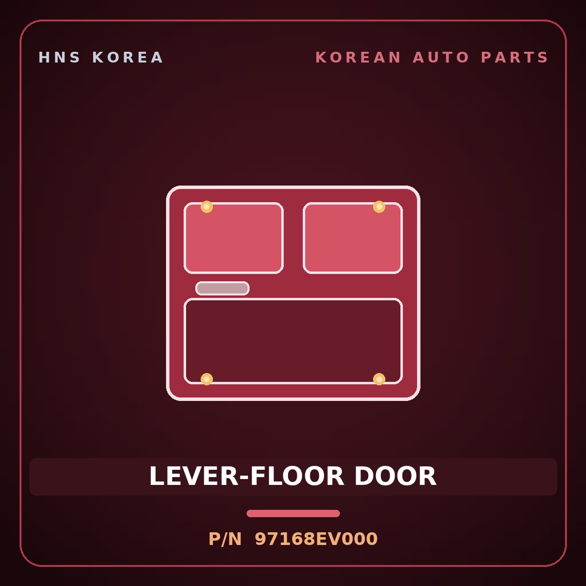 Genuine Mobis LEVER-FLOOR DOOR 97168EV000 for EV3 2024 HNS Parts Korea