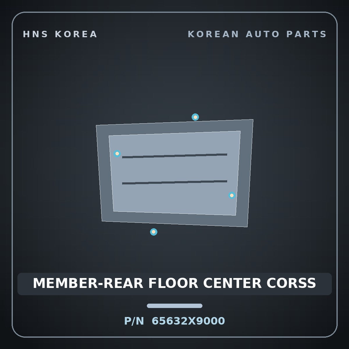 Genuine Mobis MEMBER-REAR FLOOR CENTER CORSS 65632X9000 for EV5 2025 HNS Parts Korea