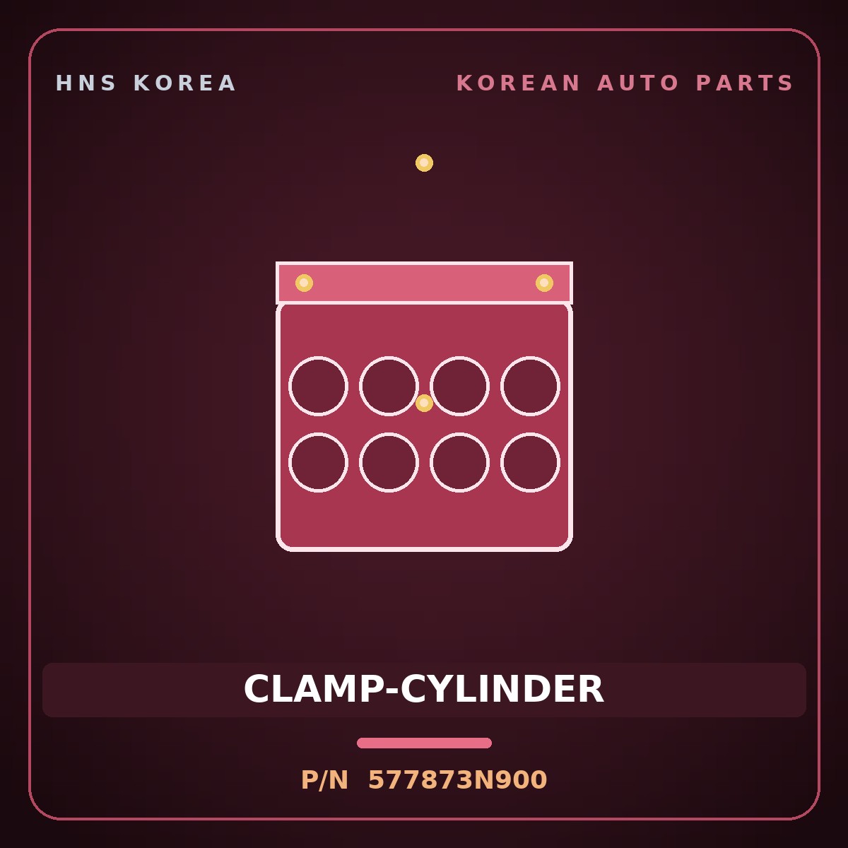 Genuine Mobis CLAMP-CYLINDER 577873N900 for Equus 2008 HNS Parts Korea