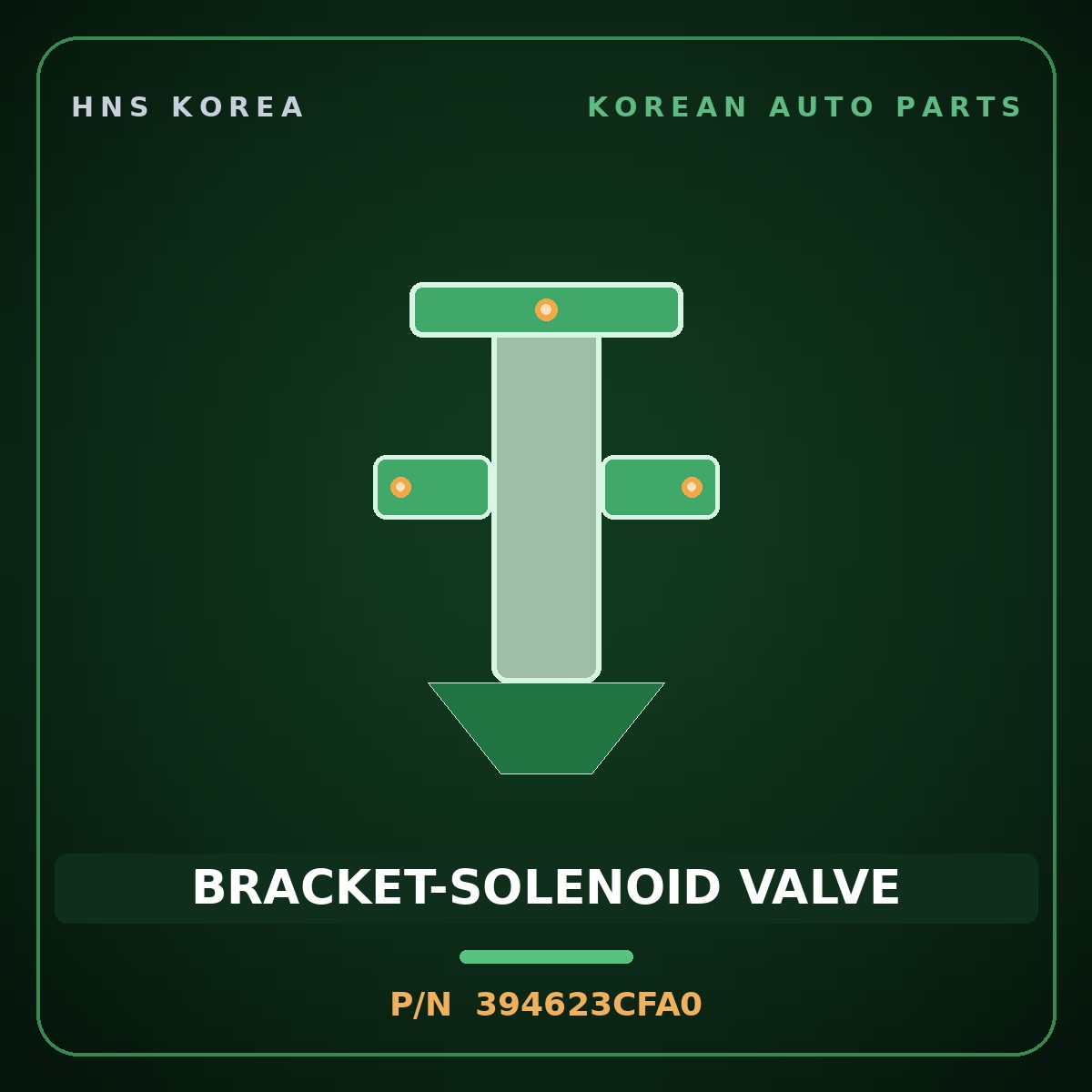 Genuine Mobis BRACKET-SOLENOID VALVE 394623CFA0 for Aslan 2011 HNS Parts Korea