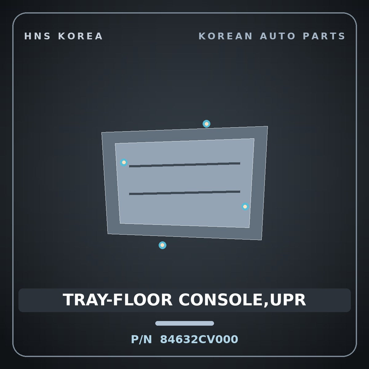 Genuine Mobis TRAY-FLOOR CONSOLE,UPR 84632CV000 for EV6 2021 HNS Parts Korea