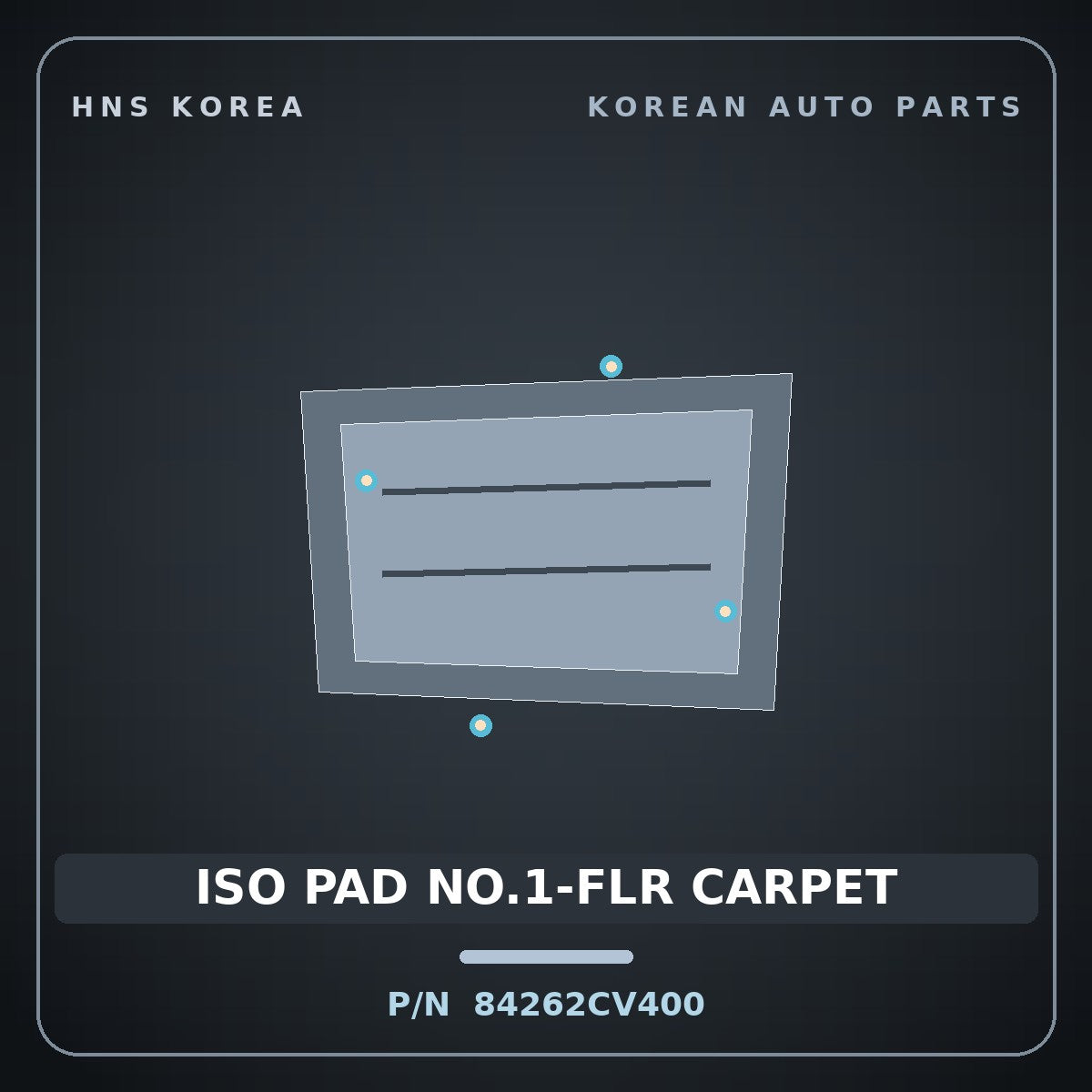 Genuine Mobis ISO PAD NO.1-FLR CARPET 84262CV400 for EV6 2024 HNS Parts Korea