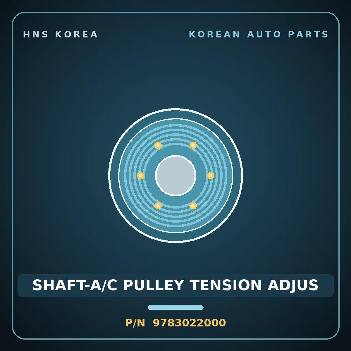 Genuine Mobis SHAFT-A/C PULLEY TENSION ADJUS 9783022000 for Avante 1996 HNS Parts Korea