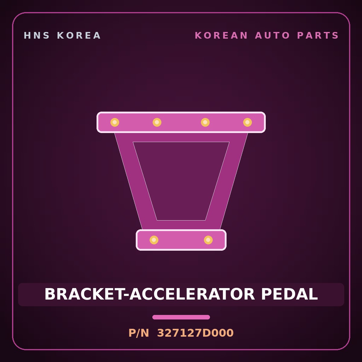 Genuine Mobis BRACKET-ACCELERATOR PEDAL 327127D000 for 11-Ton Truck 1997 HNS Parts Korea