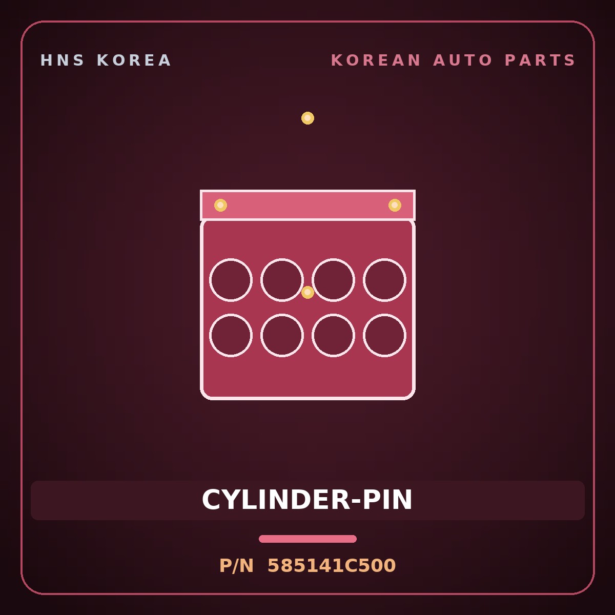 Genuine Mobis CYLINDER-PIN 585141C500 for Accent 2006 HNS Parts Korea