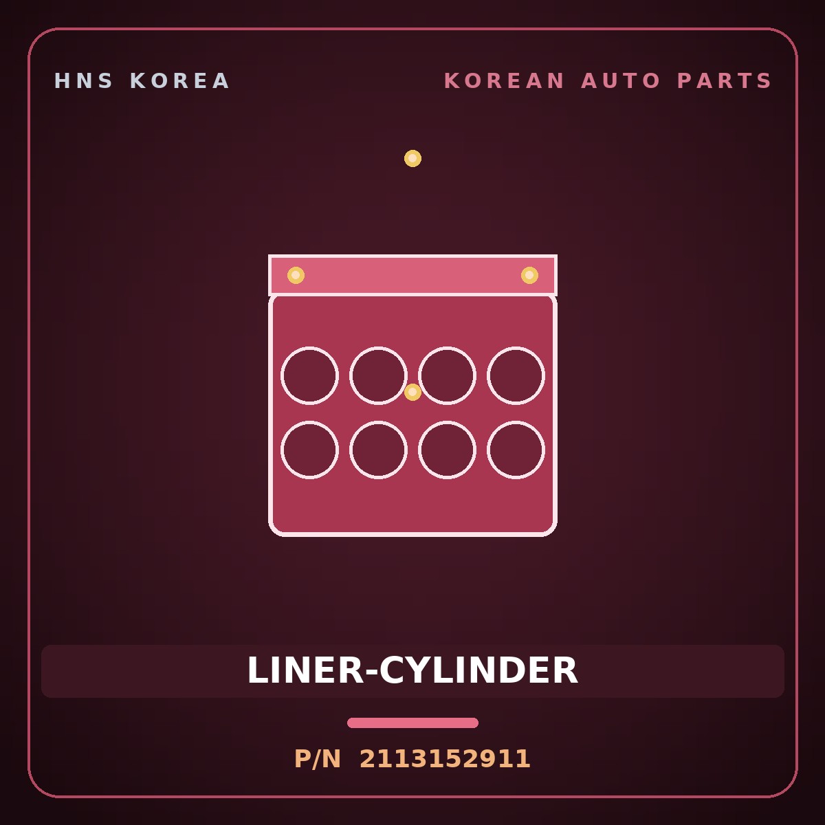 Genuine Mobis LINER-CYLINDER 2113152911 for Aero Town 2008 HNS Parts Korea