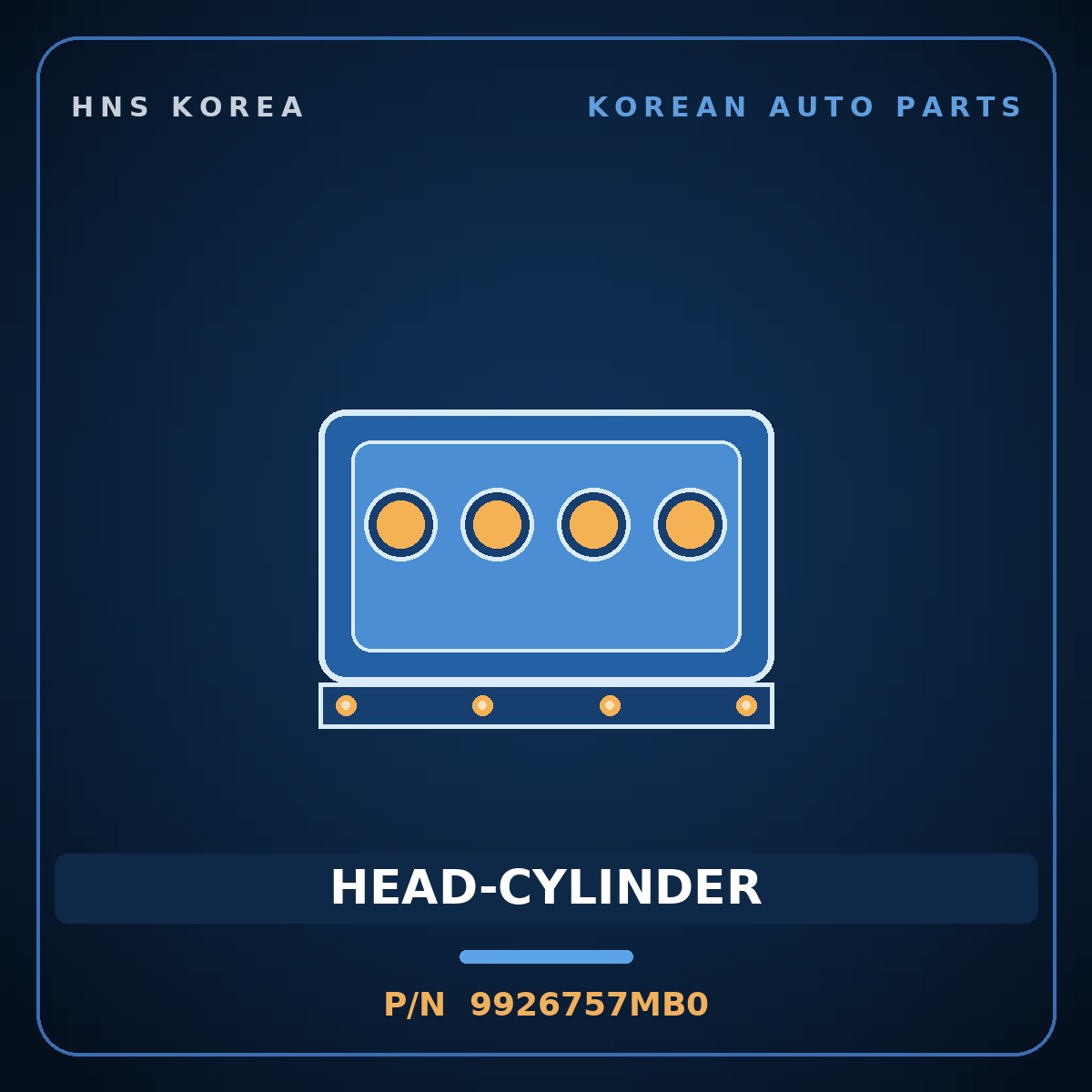 Genuine Mobis HEAD-CYLINDER 9926757MB0 for Aero City 2004 HNS Parts Korea