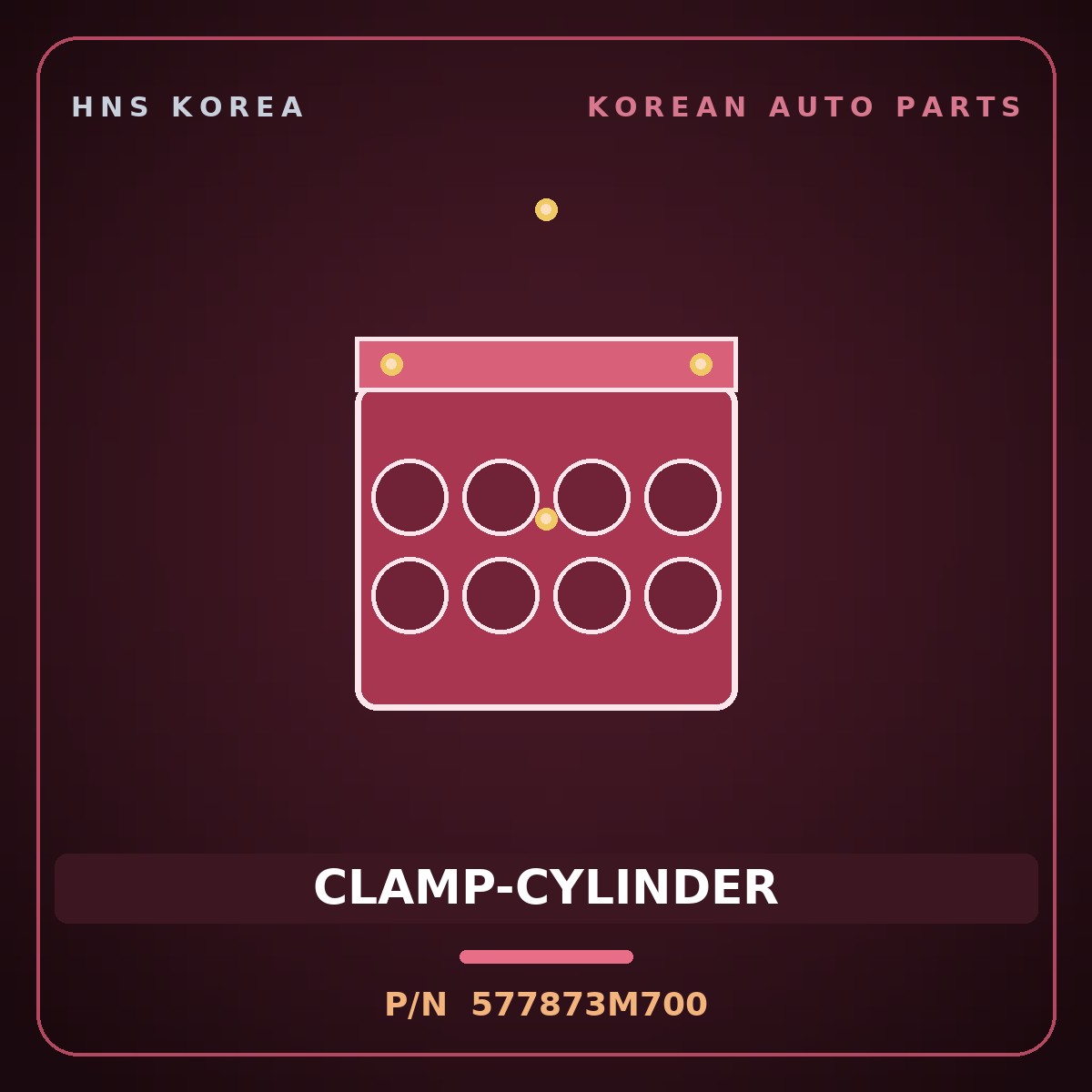 Genuine Mobis CLAMP-CYLINDER 577873M700 for Genesis 2007 HNS Parts Korea