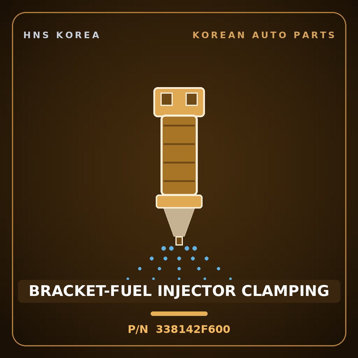 Genuine Mobis BRACKET-FUEL INJECTOR CLAMPING 338142F600 for G70 2015 HNS Parts Korea