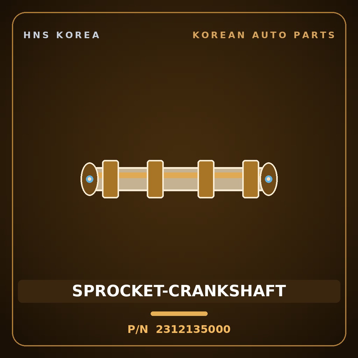 Genuine Mobis SPROCKET-CRANKSHAFT 2312135000 for Dynasty 1992 HNS Parts Korea