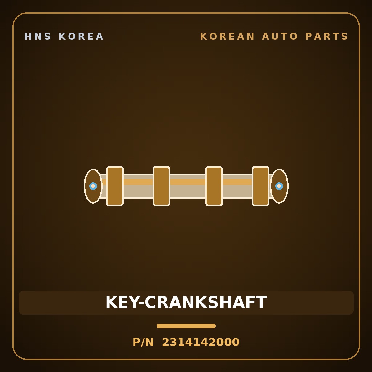 Genuine Mobis KEY-CRANKSHAFT 2314142000 for Bongo 1995 HNS Parts Korea