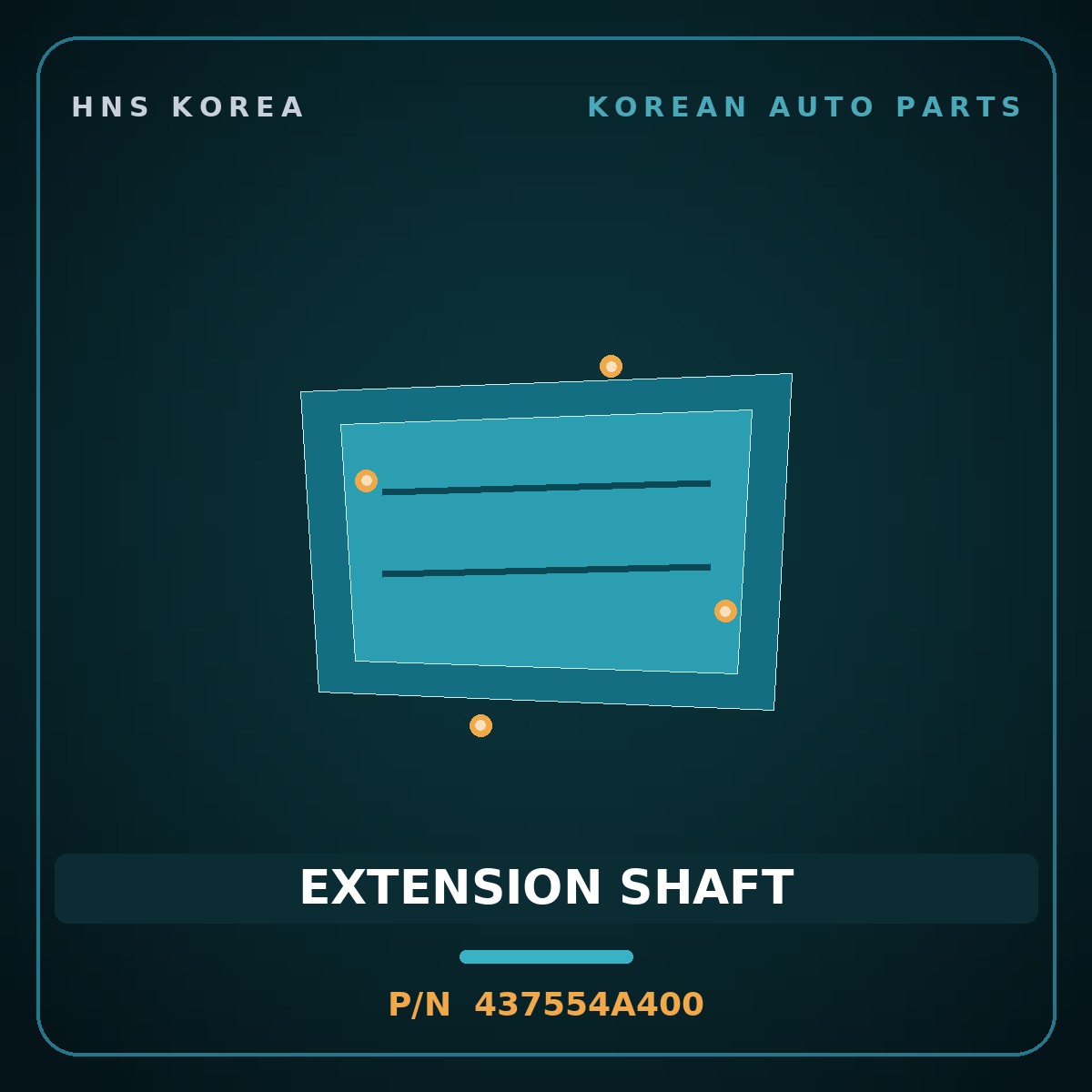 Genuine Mobis EXTENSION SHAFT 437554A400 for Grand Starex 1997 HNS Parts Korea