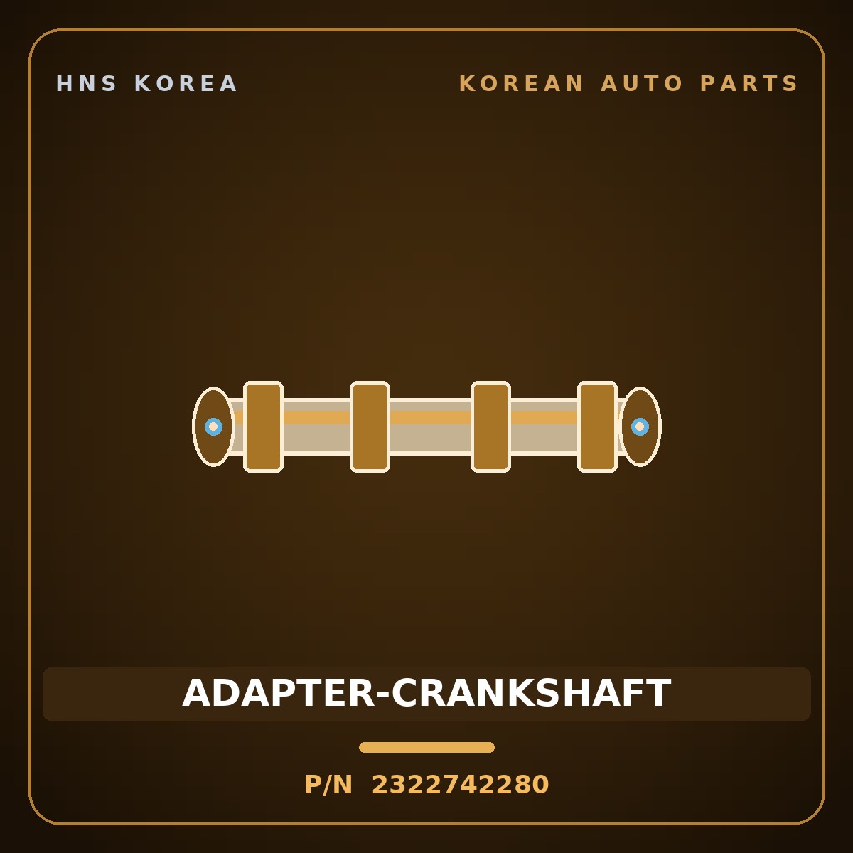 Genuine Mobis ADAPTER-CRANKSHAFT 2322742280 for Express 1995 HNS Parts Korea