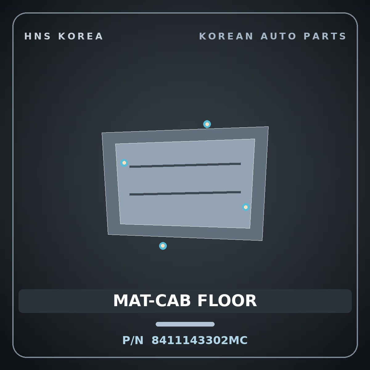 Genuine Mobis MAT-CAB FLOOR 8411143302MC for Grace 1995 HNS Parts Korea