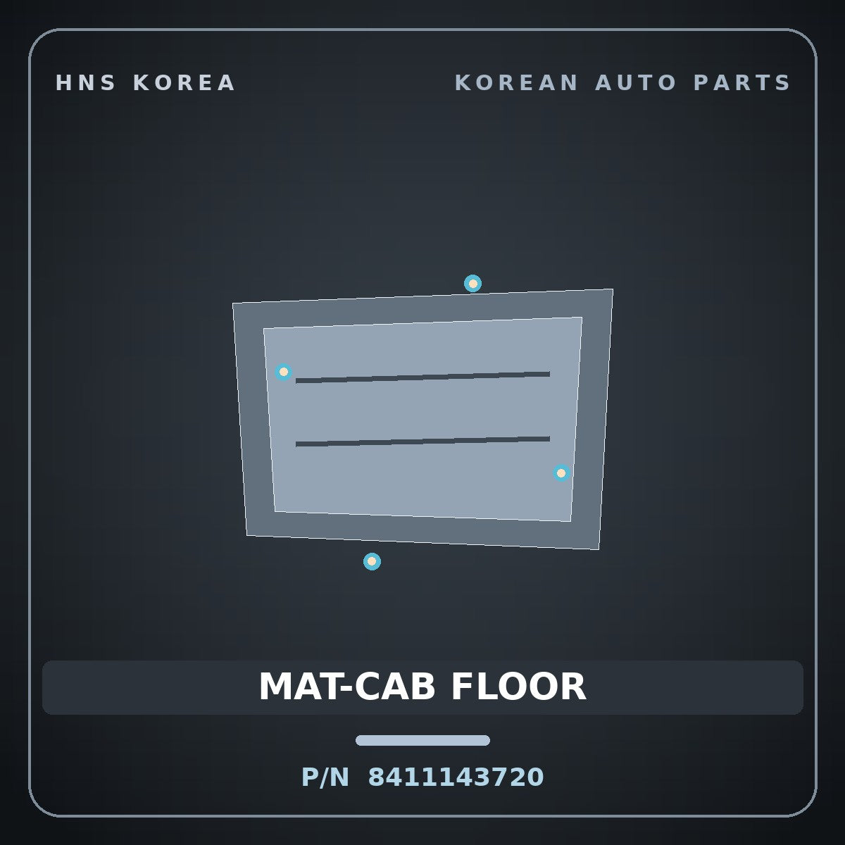 Genuine Mobis MAT-CAB FLOOR 8411143720 for Grace 1995 HNS Parts Korea