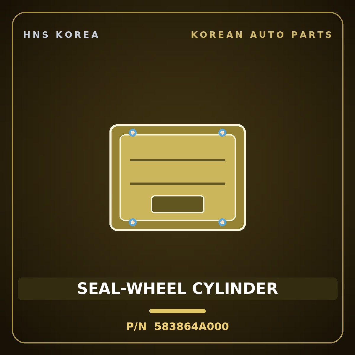Genuine Mobis SEAL-WHEEL CYLINDER 583864A000 for Grand Starex 1997 HNS Parts Korea