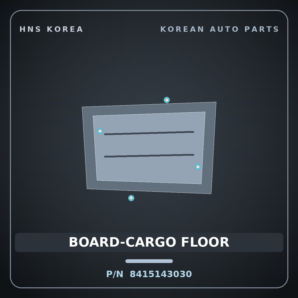 Genuine Mobis BOARD-CARGO FLOOR 8415143030 for Grace 1995 HNS Parts Korea