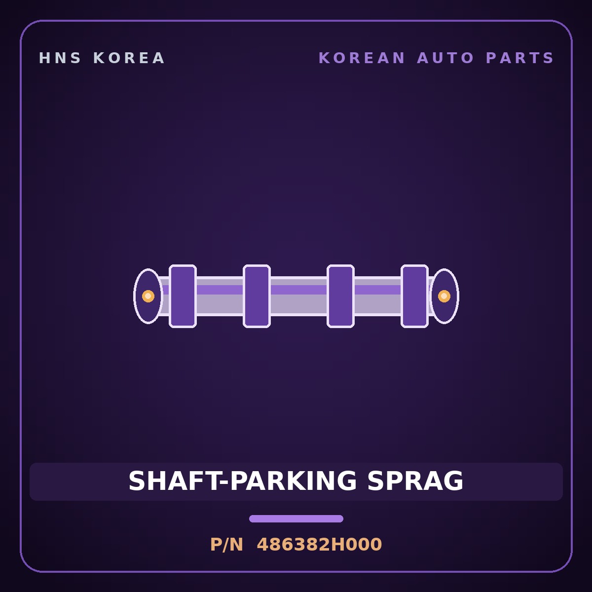 Genuine Mobis SHAFT-PARKING SPRAG 486382H000 for Elantra 2018 HNS Parts Korea