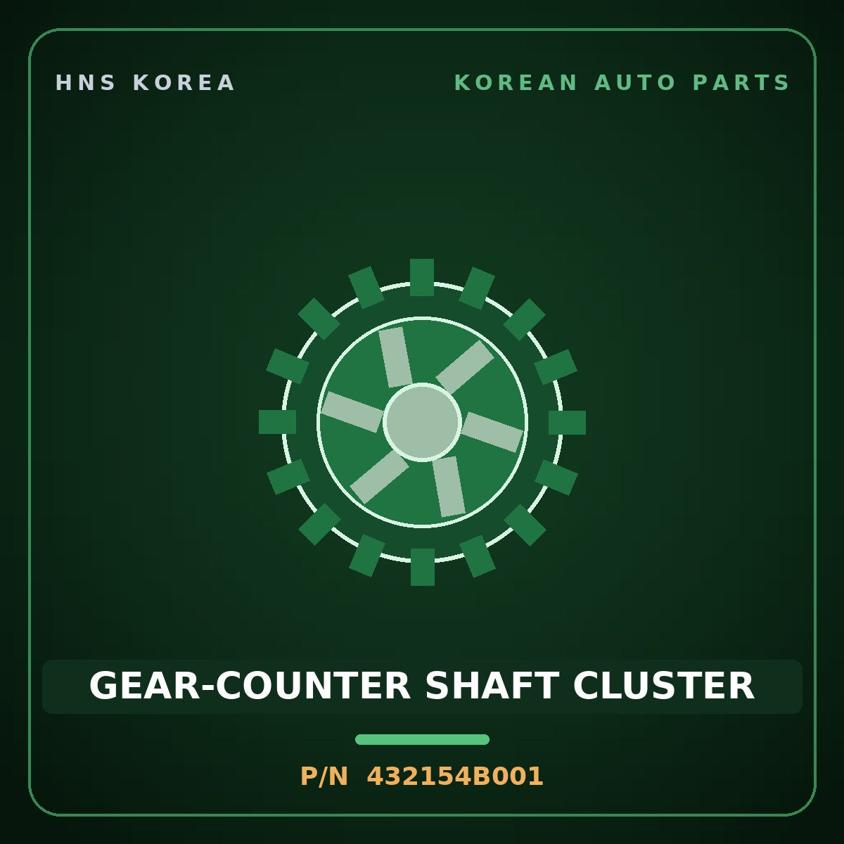 Genuine Mobis GEAR-COUNTER SHAFT CLUSTER 432154B001 for Galloper 1995 HNS Parts Korea