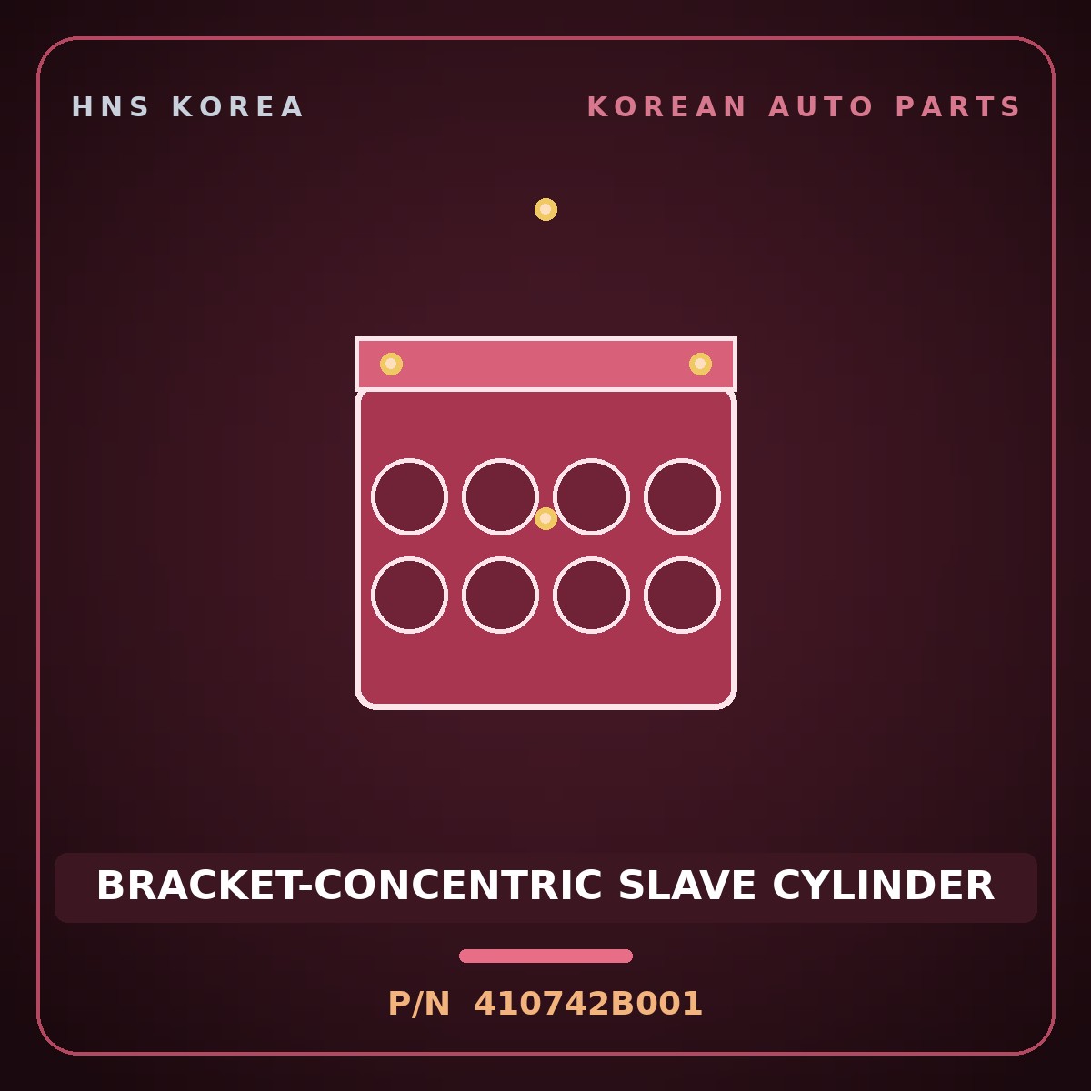 Genuine Mobis BRACKET-CONCENTRIC SLAVE CYLINDER 410742B001 for Avante 2016 HNS Parts Korea