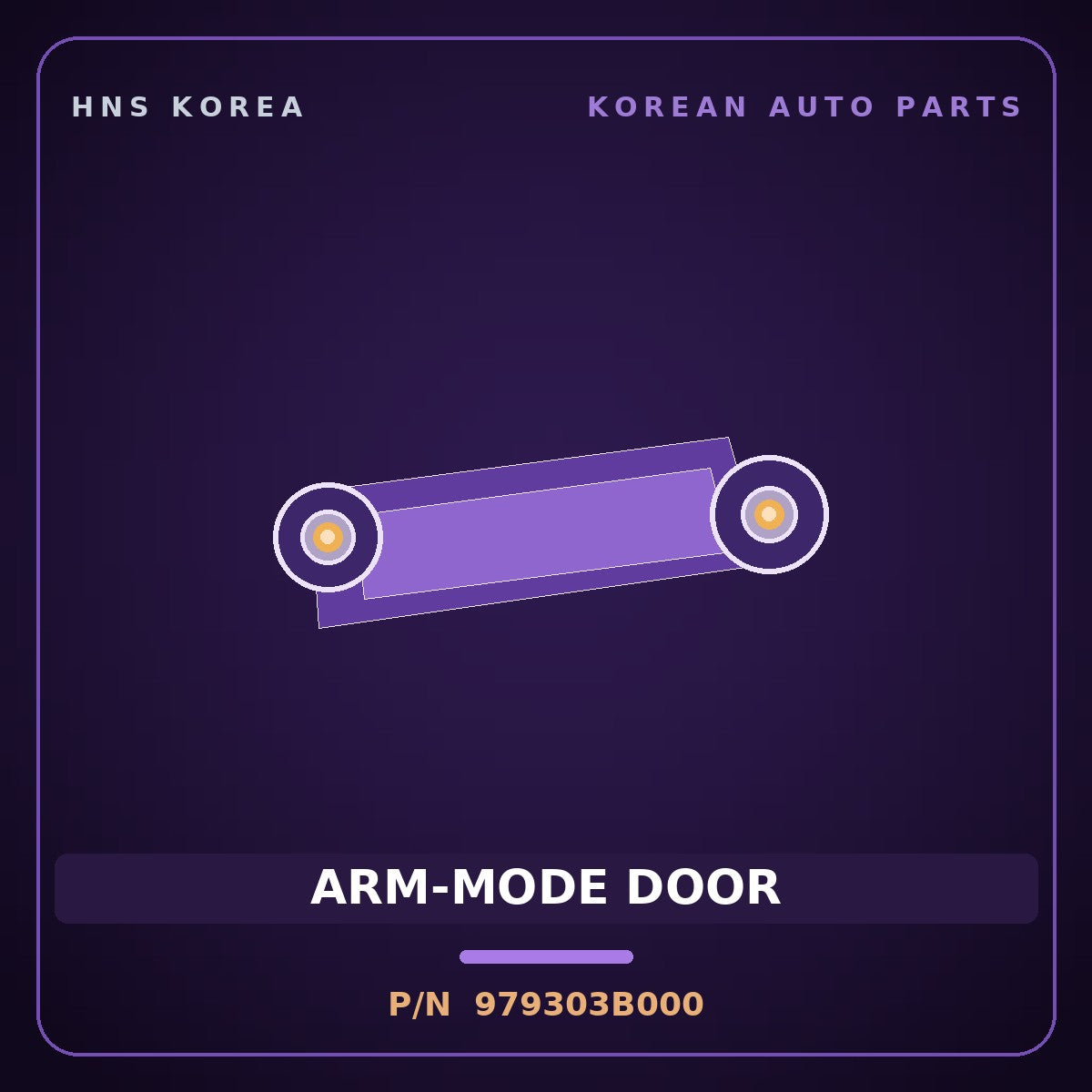 Genuine Mobis ARM-MODE DOOR 979303B000 for Equus 1999 HNS Parts Korea