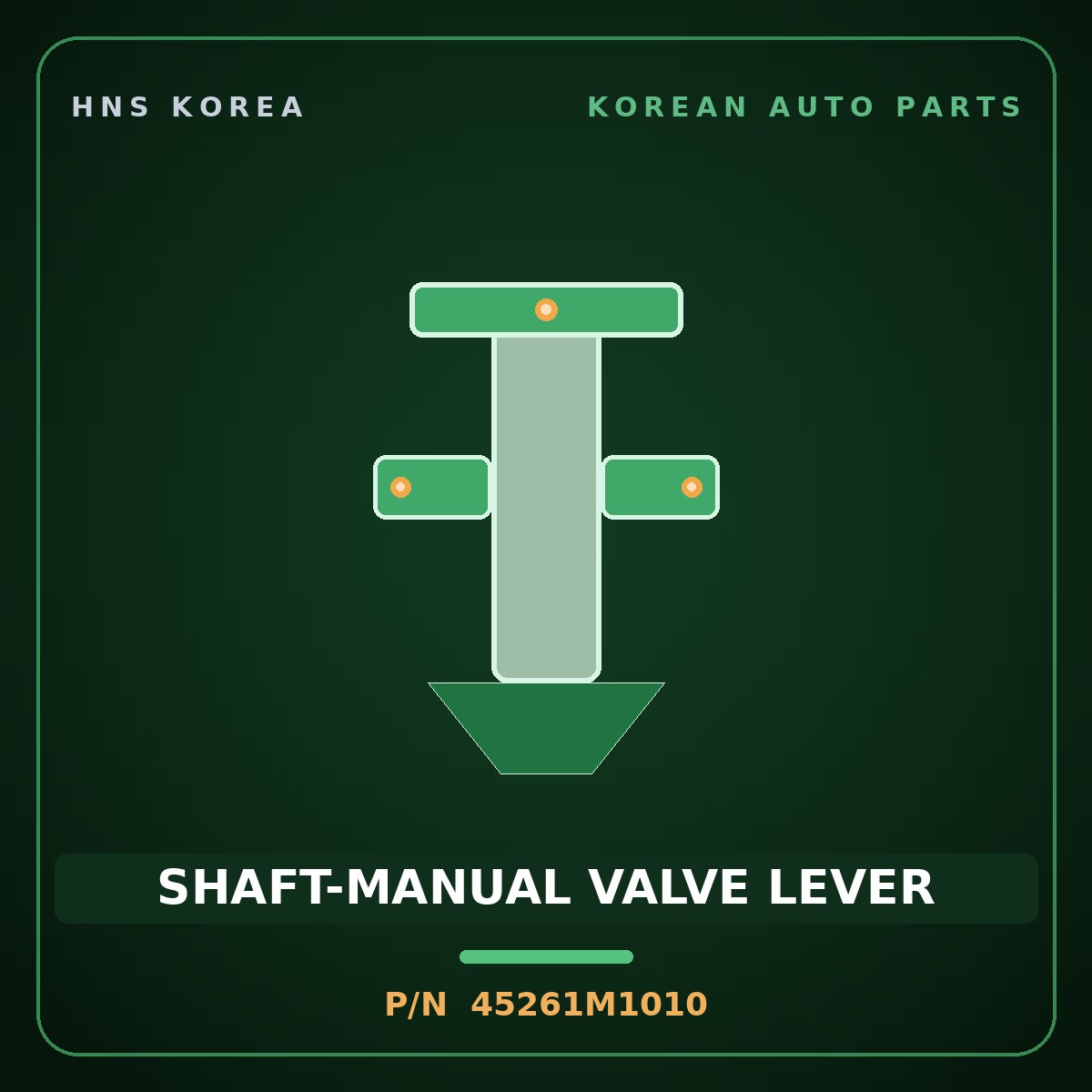 Genuine Mobis SHAFT-MANUAL VALVE LEVER 45261M1010 for Galloper 2000 HNS Parts Korea
