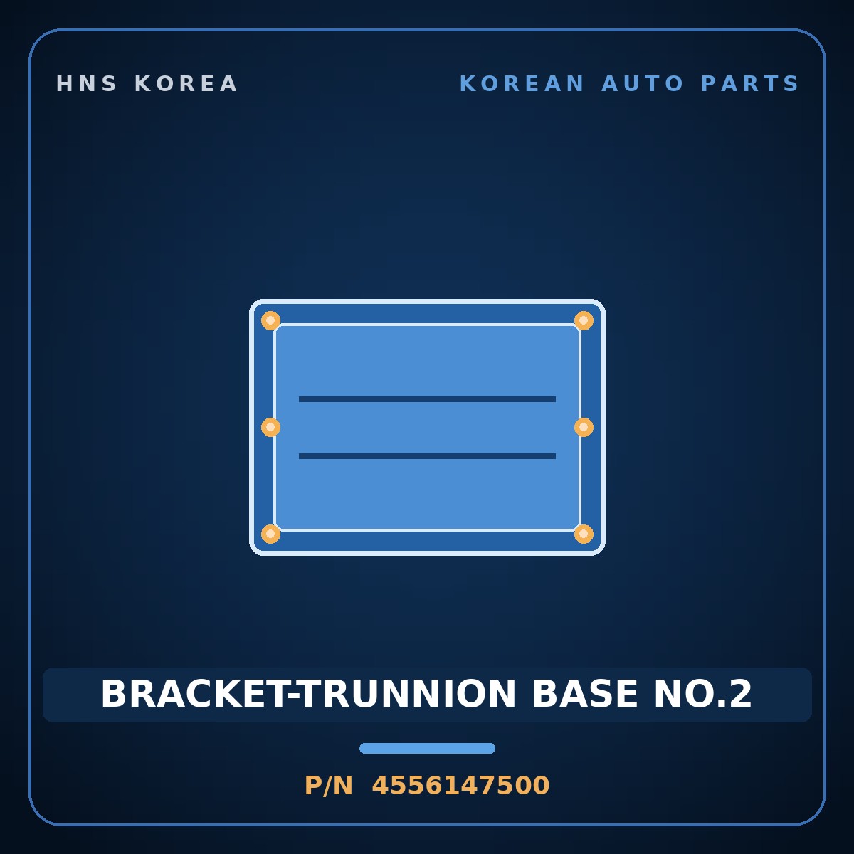 Genuine Mobis BRACKET-TRUNNION BASE NO.2 4556147500 for G70 2016 HNS Parts Korea