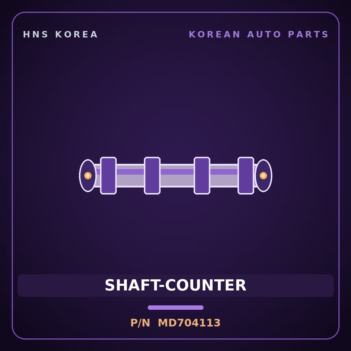 Genuine Mobis SHAFT-COUNTER MD704113 for Galloper 1998 HNS Parts Korea
