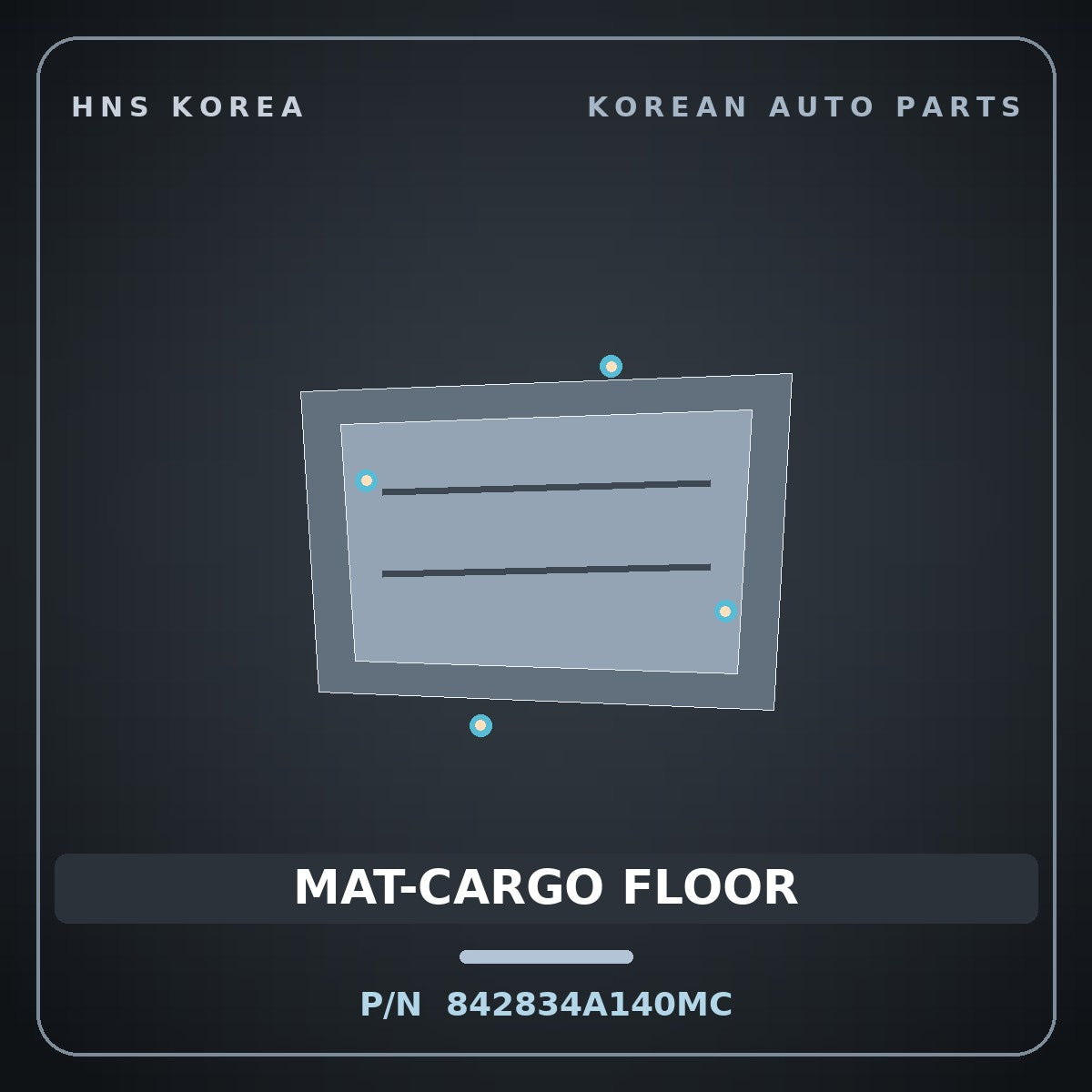 Genuine Mobis MAT-CARGO FLOOR 842834A140MC for Starex 2004 HNS Parts Korea