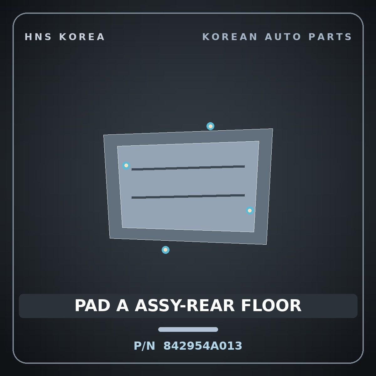 Genuine Mobis PAD A ASSY-REAR FLOOR 842954A013 for Starex 2006 HNS Parts Korea