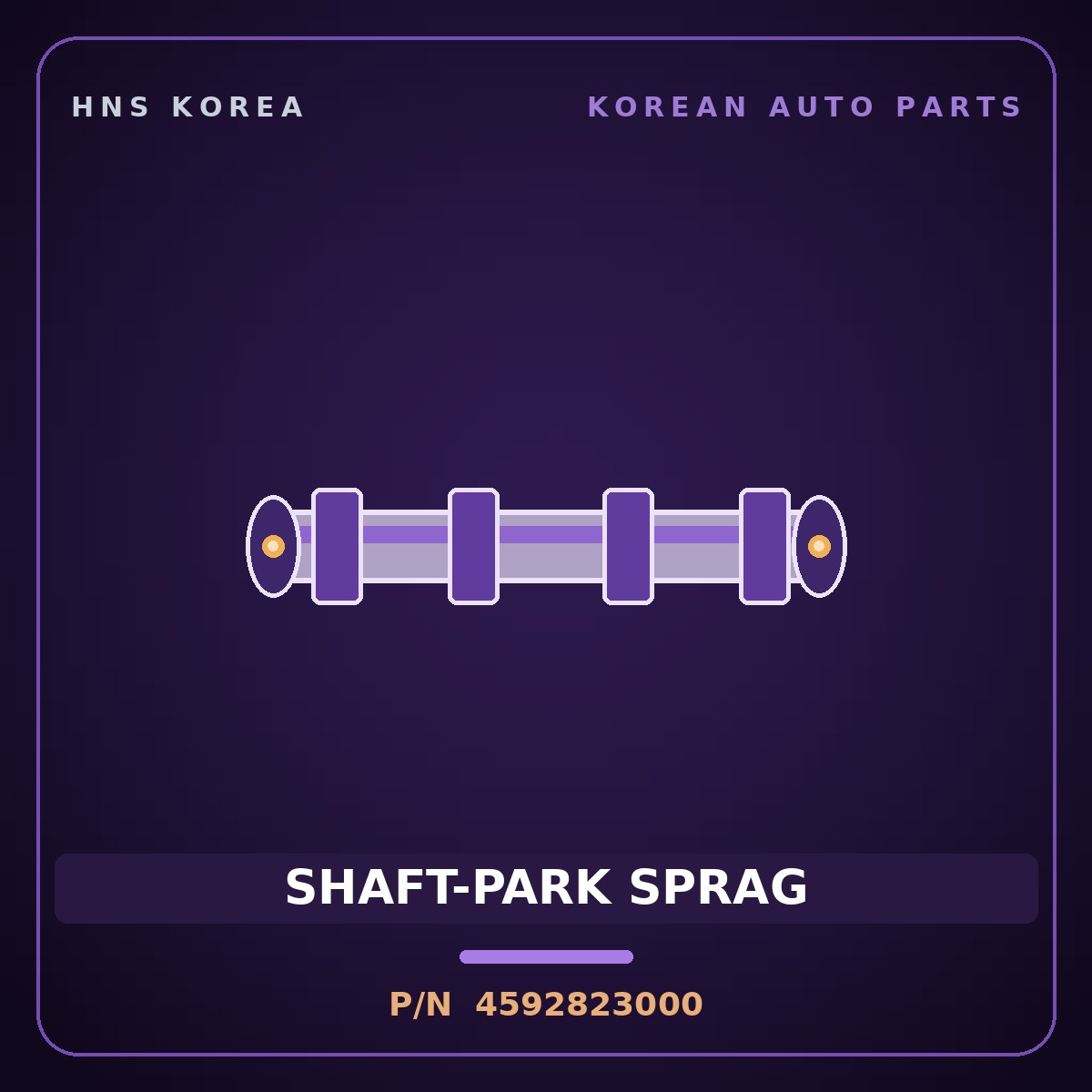 Genuine Mobis SHAFT-PARK SPRAG 4592823000 for Accent 2000 HNS Parts Korea