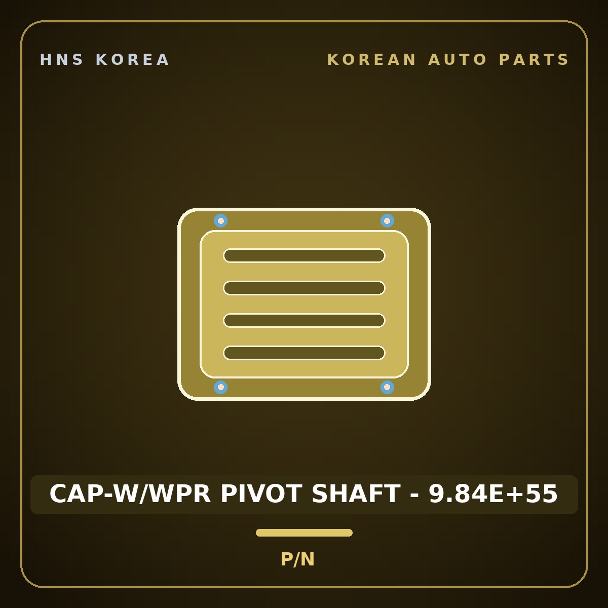 Genuine Mobis CAP-W/WPR PIVOT SHAFT - 9.84E+55  for Verna 2006 HNS Parts Korea
