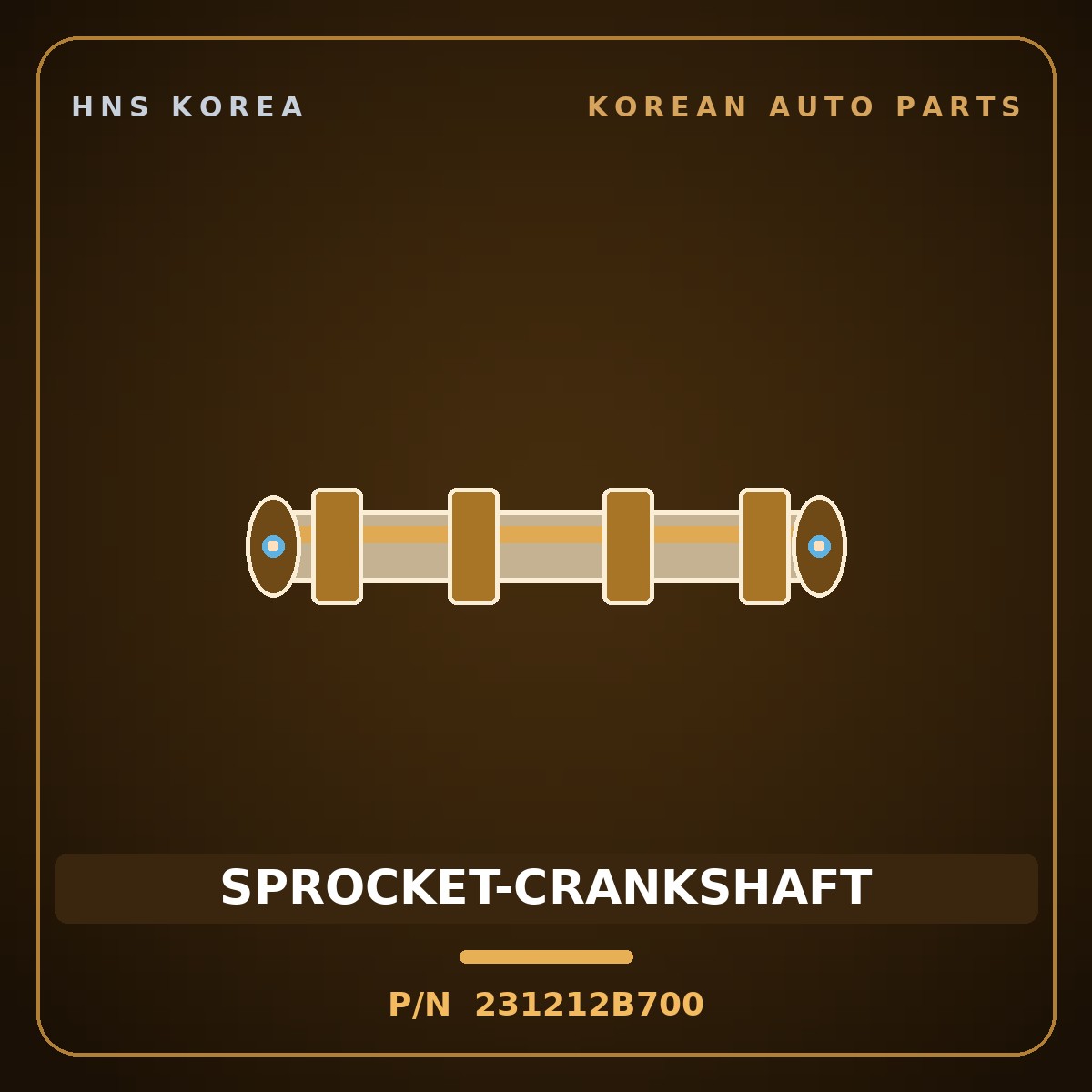 Genuine Mobis SPROCKET-CRANKSHAFT 231212B700 for Accent 2008 HNS Parts Korea