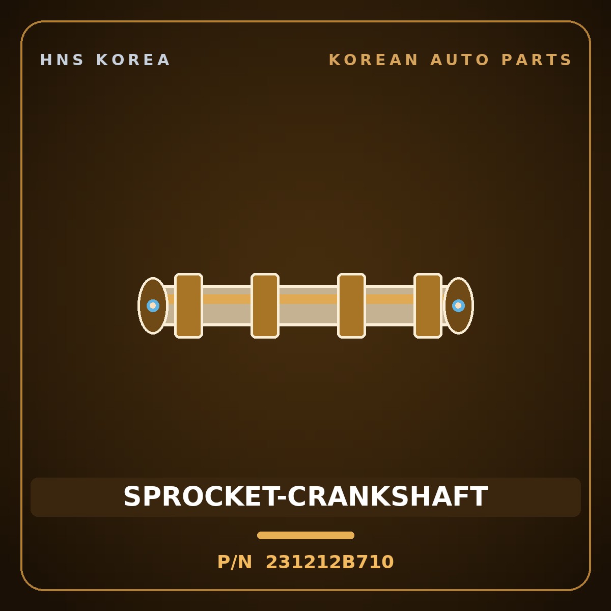 Genuine Mobis SPROCKET-CRANKSHAFT 231212B710 for Accent 2008 HNS Parts Korea