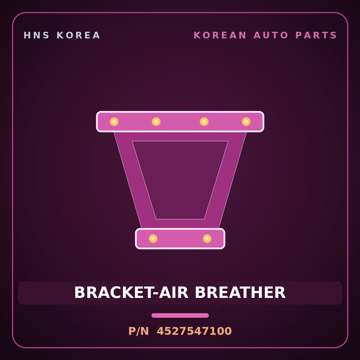 Genuine Mobis BRACKET-AIR BREATHER 4527547100 for G70 2016 HNS Parts Korea