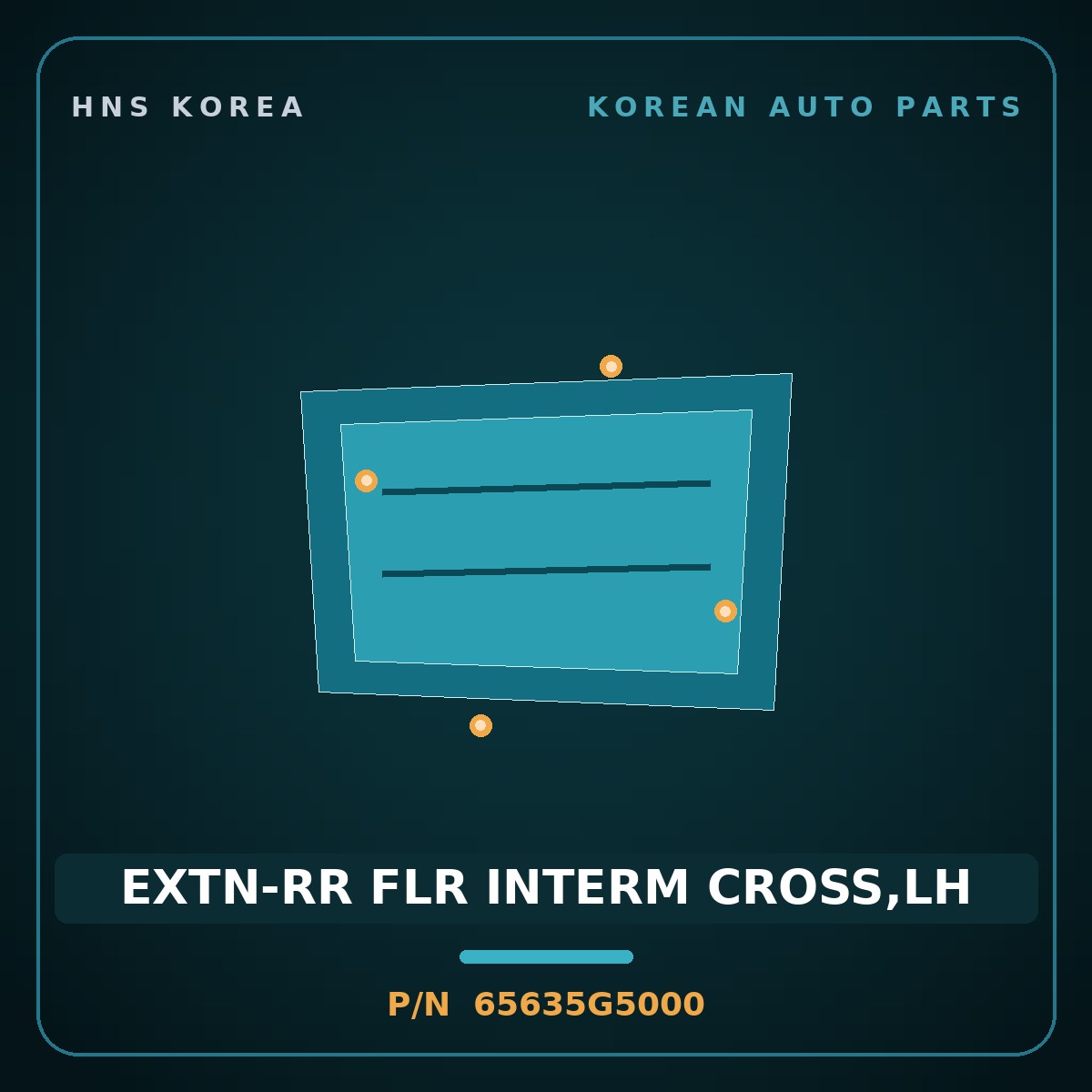 Genuine Mobis EXTN-RR FLR INTERM CROSS,LH 65635G5000 for Niro 2016 HNS Parts Korea
