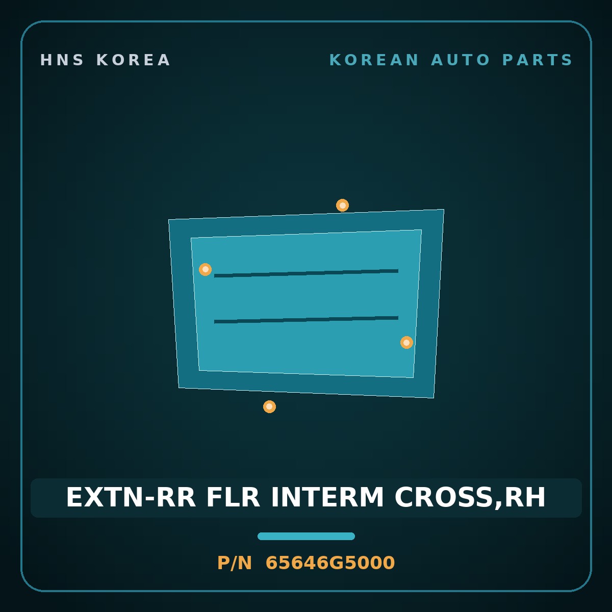 Genuine Mobis EXTN-RR FLR INTERM CROSS,RH 65646G5000 for Niro 2016 HNS Parts Korea