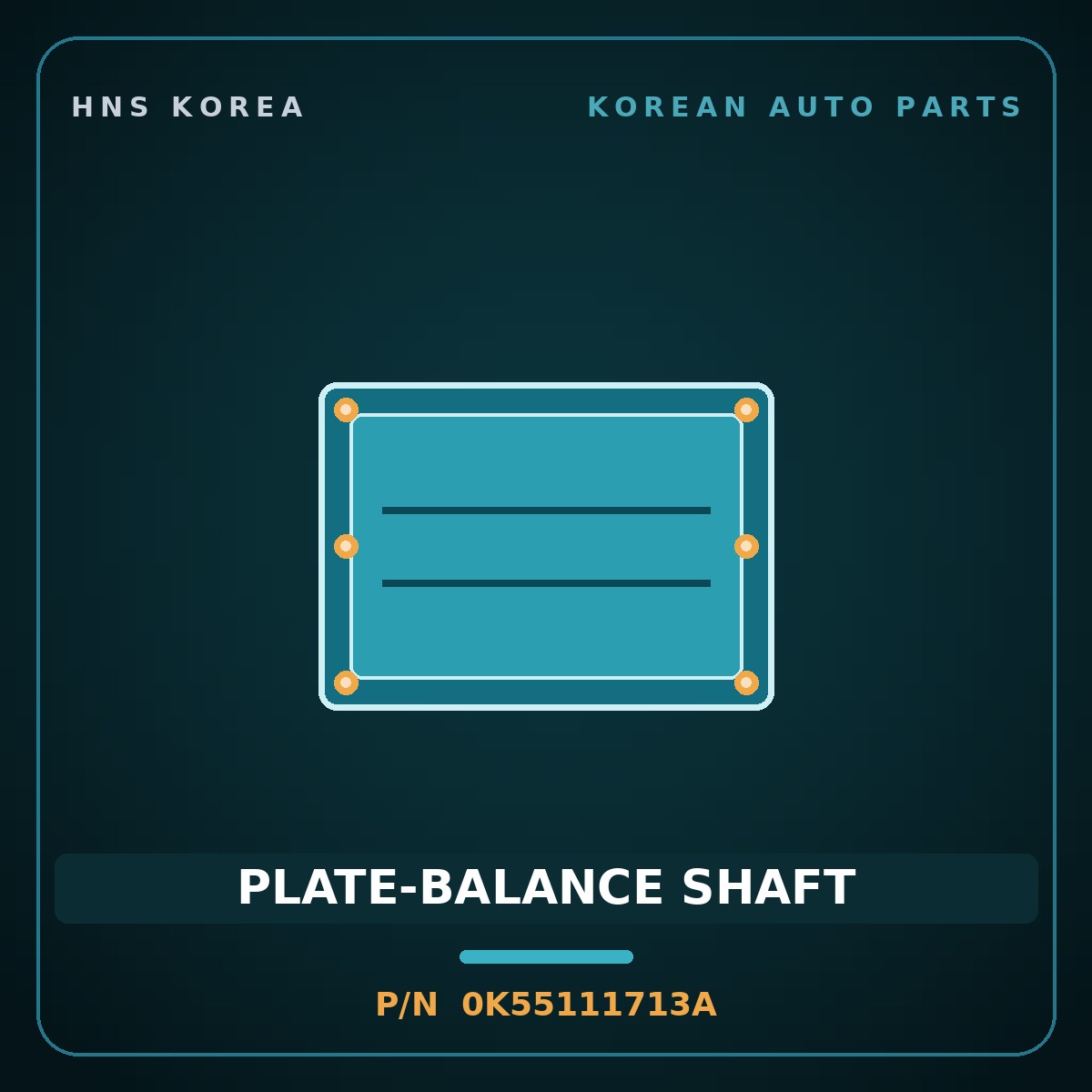 Genuine Mobis PLATE-BALANCE SHAFT 0K55111713A for Bongo 1996 HNS Parts Korea