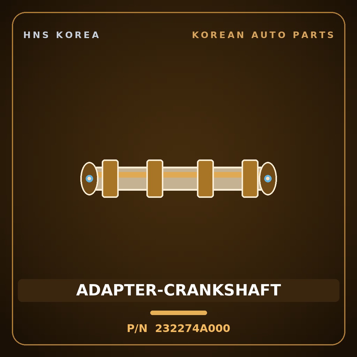Genuine Mobis ADAPTER-CRANKSHAFT 232274A000 for Bongo 2002 HNS Parts Korea