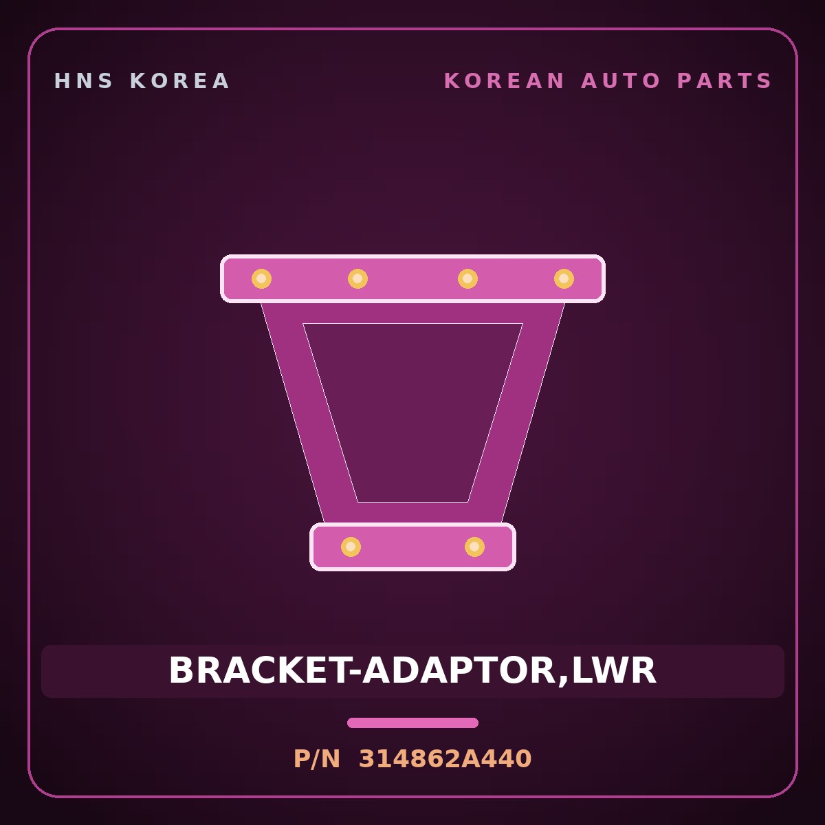 Genuine Mobis BRACKET-ADAPTOR,LWR 314862A440 for Accent 2006 HNS Parts Korea