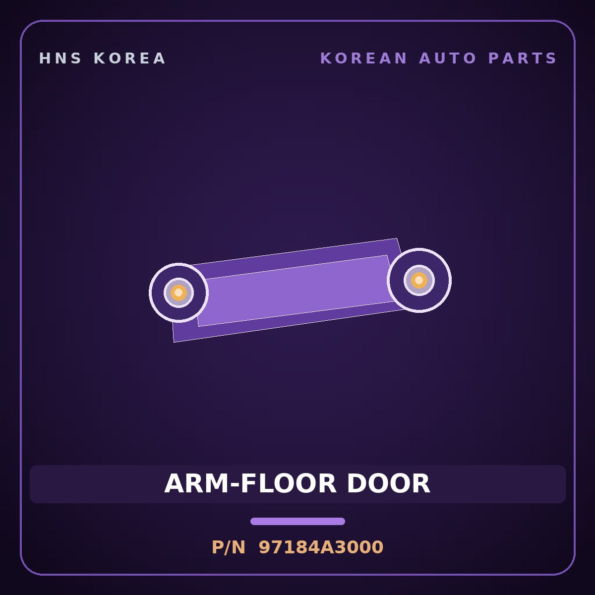 Genuine Mobis ARM-FLOOR DOOR 97184A3000 for Ray 2011 HNS Parts Korea