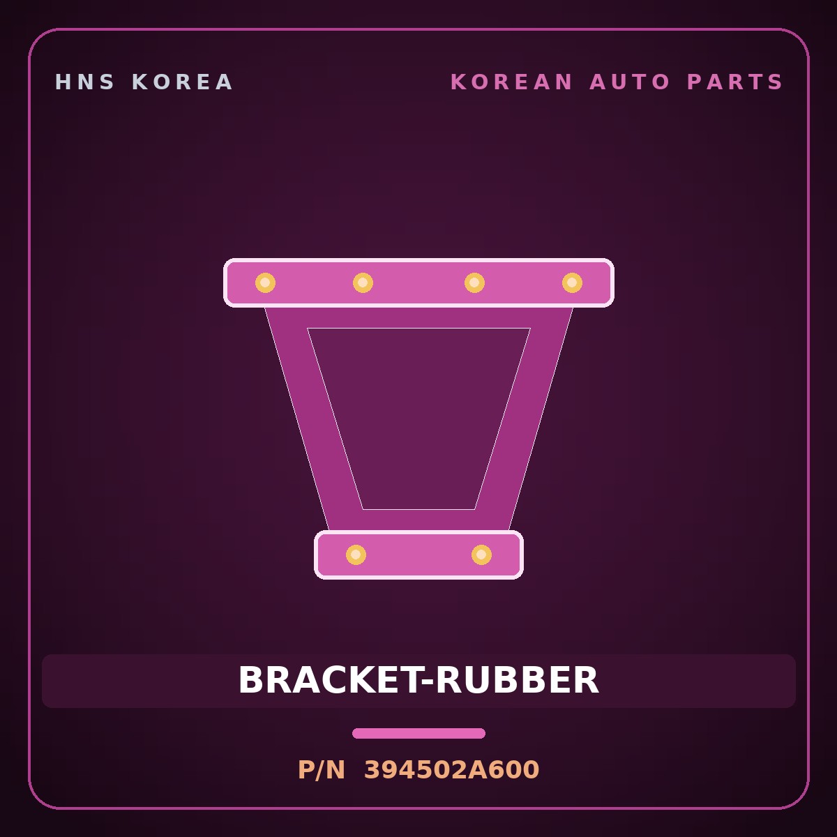 Genuine Mobis BRACKET-RUBBER 394502A600 for Accent 2006 HNS Parts Korea