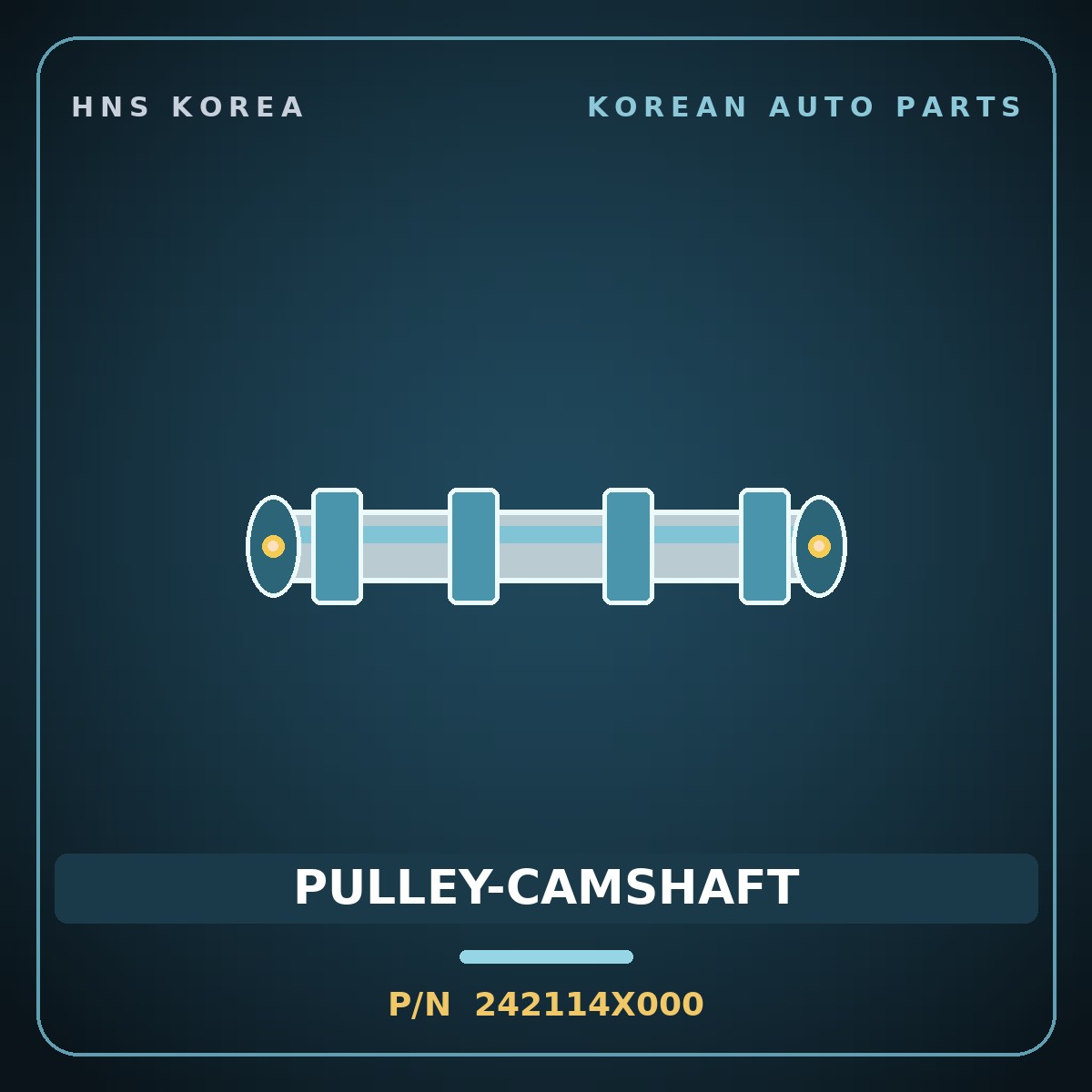 Genuine Mobis PULLEY-CAMSHAFT 242114X000 for Bongo 1996 HNS Parts Korea